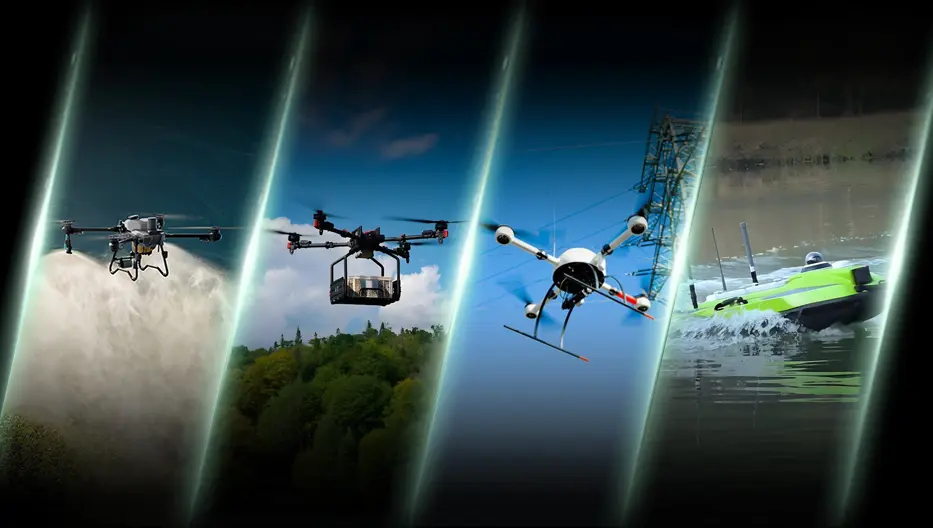 Cad iad na feidhmchláir atá ag cadhnraí stáit soladacha le haghaidh drones?